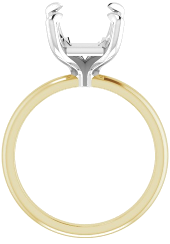 Sužadėtuvių Žiedas „Solitaire“ 750 Baltojo Ir Geltonojo Aukso Emerald 11mm x 9mm (2)