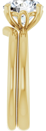Sužadėtuvių Žiedas 14k yellow gold Round 8.2mm (9)