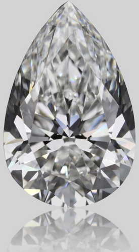 0.72 carat G-VVS2 Natūralus Pear Deimantas (1)
