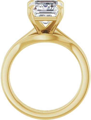 Sužadėtuvių Žiedas „Claw-Prong“ 14k yellow gold Emerald 10mm x 8mm (7)
