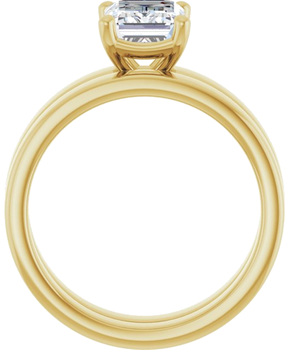 Sužadėtuvių Žiedas „Solitaire“ 18k yellow gold Emerald 8mm x 6mm (7)