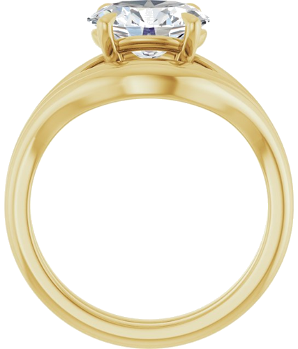 Sužadėtuvių Žiedas „Claw-Prong Solitaire“ 14k yellow gold Oval 9mm x 7mm (7)
