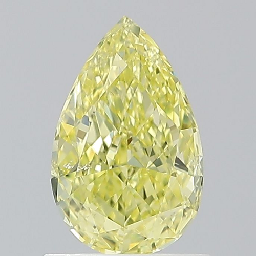 1.01 carat Fancy Intense Yellow-SI2 Natūralus Pear Deimantas (1)