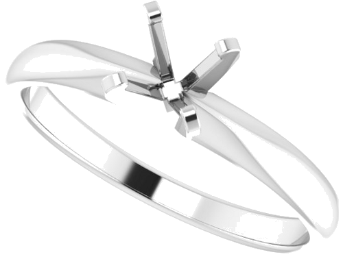 Sužadėtuvių Žiedas „Solitaire“ 417 Baltojo Aukso Round 5.2mm (5)