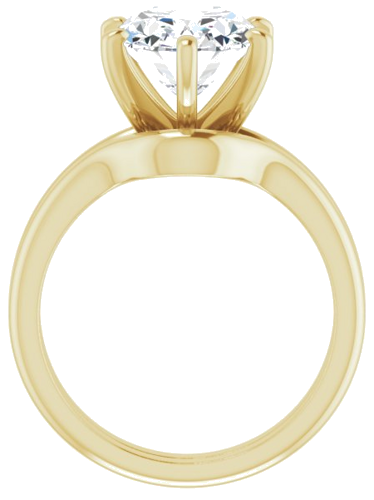 Sužadėtuvių Žiedas „Solitaire“ 585 Geltonojo Aukso Oval 11mm x 9mm (7)