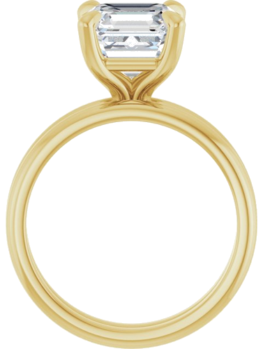 Sužadėtuvių Žiedas „Solitaire“ 14k yellow gold Asscher 8mm (7)