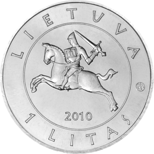 2010 Литва Грюнвальдская битва монета 1 лит (2)