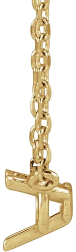 14K Yellow 6.5 mm Round Solitaire 18  Necklace Mounting (2)