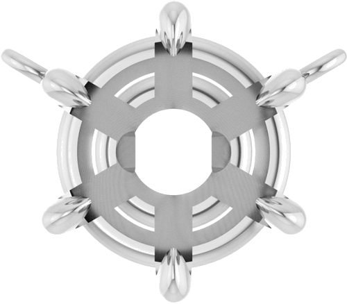 Pakabukas „Solitaire“ 14k white gold Round 7.75mm (1)