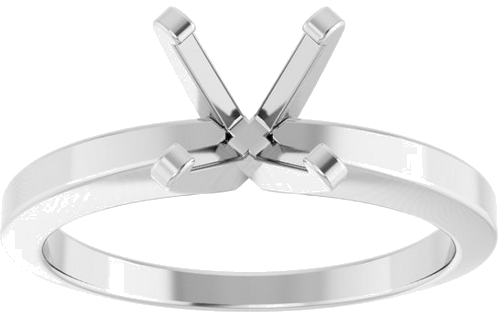 Sužadėtuvių Žiedas „Solitaire“ 585 Baltojo Aukso Round 6.5mm (3)