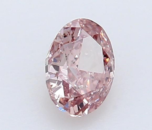 0.25 carat Fancy Orangey Pink-SI2 Natūralus Oval Deimantas (1)