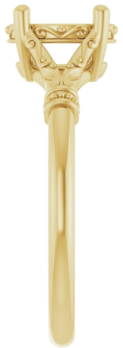 Sužadėtuvių Žiedas „Split Shank“ 585 Geltonojo Aukso Oval 8mm x 6mm (4)