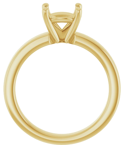 14K Yellow 8 mm Round Solitaire Engagement Ring Mounting (2)