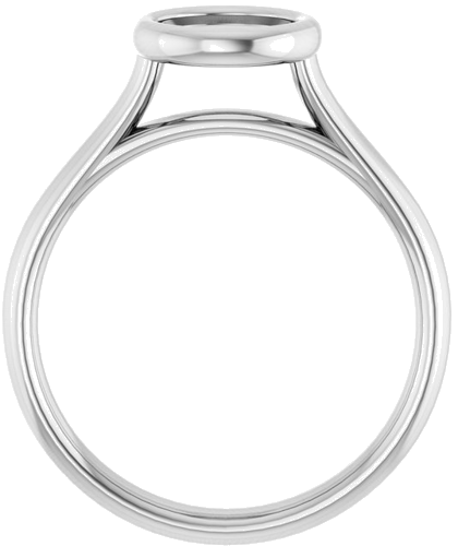 Sužadėtuvių Žiedas „Bezel-Set Solitaire“ 585 Baltojo Aukso Round 6.5mm (2)