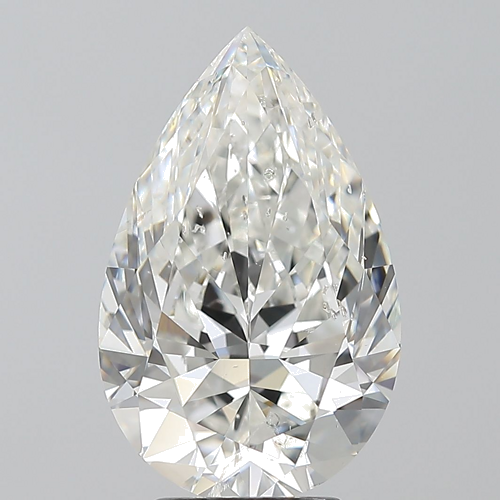 4.01 carat H-SI2 Natūralus Pear Deimantas (1)
