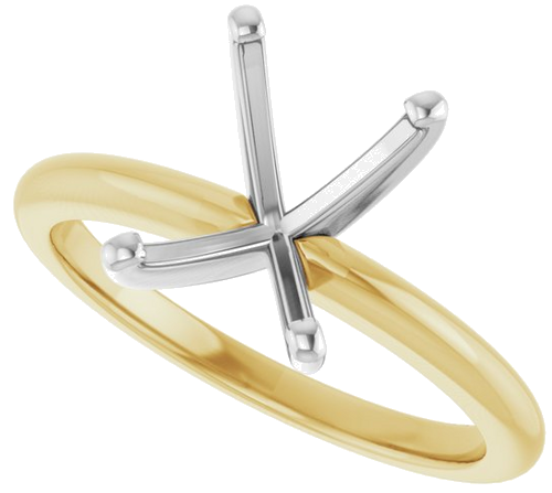 Sužadėtuvių Žiedas „Solitaire“ 585 Geltonojo Aukso Ir 950 Platinos Emerald 9mm x 7mm (5)