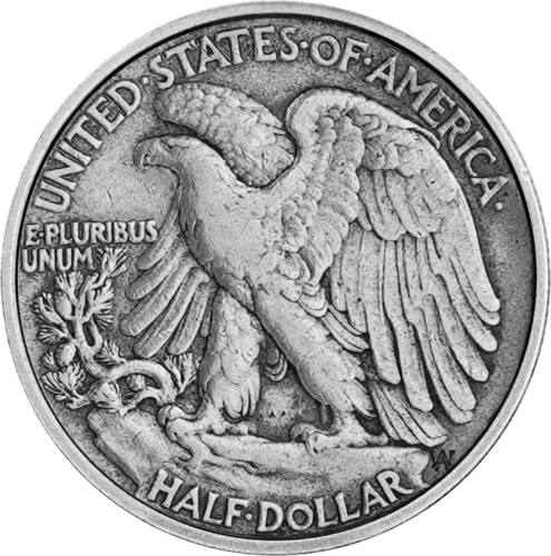 Сребърна монета Liberty Half (1/2 долар) (1916-1947) САЩ (2)