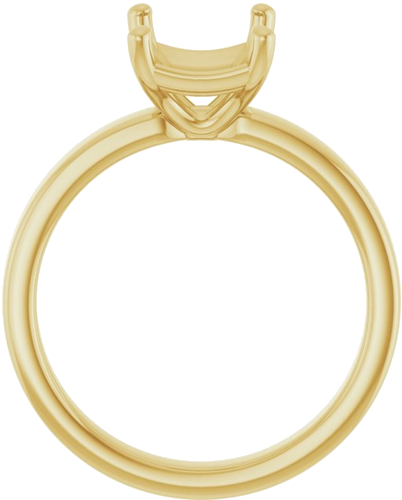 14K Yellow 9x7 mm Emerald Solitaire Engagement Ring Mounting (2)