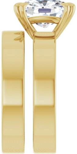 Sužadėtuvių Žiedas „Double Claw-Prong Solitaire“ 14k yellow gold Elongated Cushion 10mm x 8mm (9)