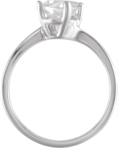 Sužadėtuvių Žiedas „V-End Solitaire“ 14k white gold Pear 9mm x 6mm (4)