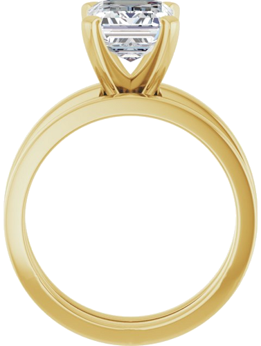 14K Yellow 9x7 mm Emerald Solitaire Engagement Ring Mounting (7)