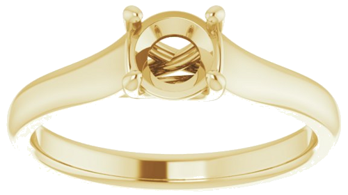 14K Yellow 5.5 mm Round Solitaire Engagement Ring Mounting (3)