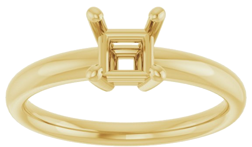 14K Yellow 5 mm Square Engagement Ring Mounting (3)