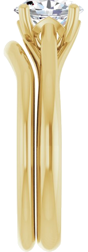 14K Yellow 7x5 mm Oval Solitaire Engagement Ring Mounting (9)