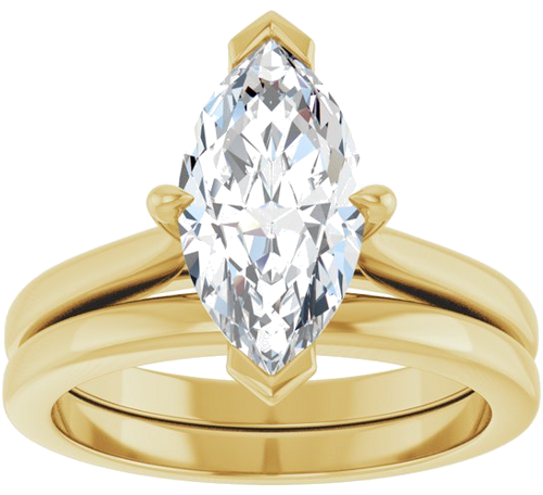 Sužadėtuvių Žiedas „Solitaire“ 14k yellow gold Marquise 12.5mm x 6.5mm (8)