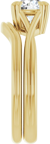 Sužadėtuvių Žiedas „Solitaire“ 585 Geltonojo Aukso Round 6.5mm (9)