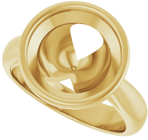 Sužadėtuvių Žiedas „Bezel-Set Solitaire“ 14k yellow gold Round 11mm (5)
