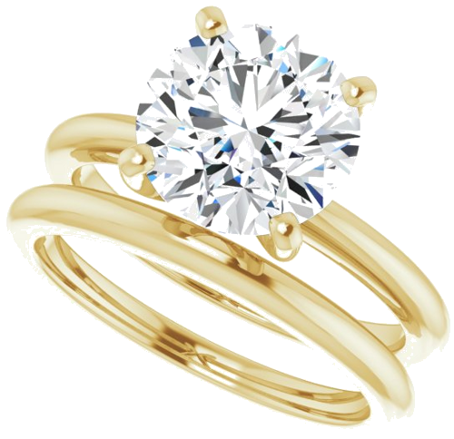 14K Yellow  9 mm Round Solitaire Engagement Ring Mounting (10)