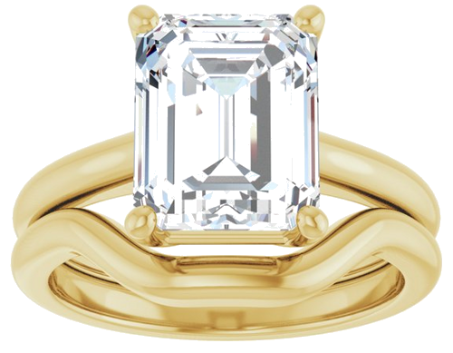 Sužadėtuvių Žiedas „V-End Prong“ 14k yellow gold Emerald 10mm x 8mm (8)