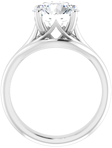 Sužadėtuvių Žiedas „Solitaire“ 14k white gold Round 9mm (7)