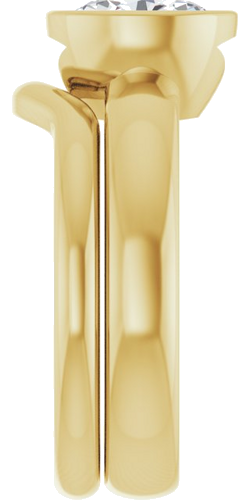 Sužadėtuvių Žiedas „Bezel-Set Solitaire“ 14k yellow gold Oval 8mm x 6mm (9)