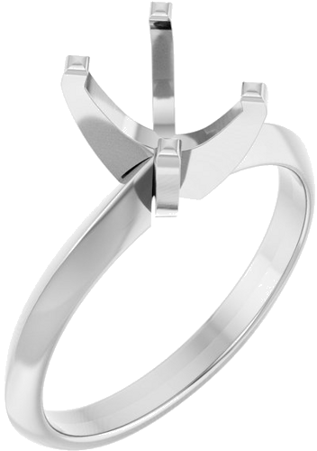 Sužadėtuvių Žiedas „Lightweight Solitaire“ 14k white gold Elongated Cushion 8mm x 6mm (1)