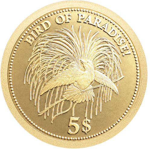 1/25 oz Rojaus paukštis 2011 Papua auksinė moneta (1)