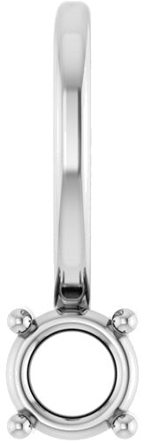 Pakabukas „Solitaire Charm“ 925 Sidabro Round 3mm (1)