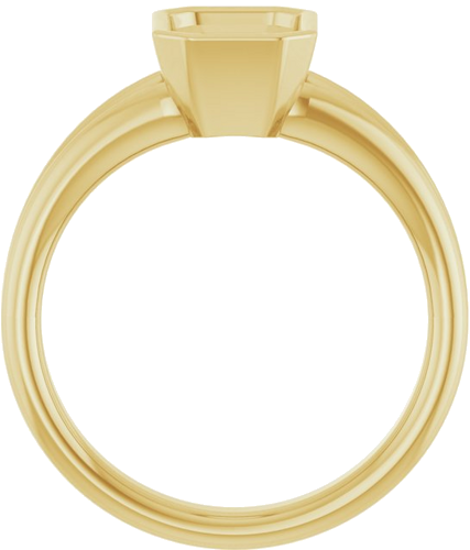 Sužadėtuvių Žiedas „Bezel-Set Solitaire“ 14k yellow gold Emerald 8mm x 6mm (2)