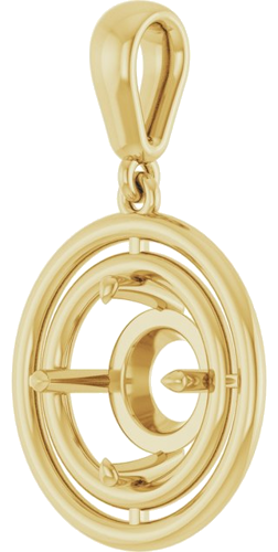 Pakabukas „Solitaire“ 14k yellow gold Round 8mm (2)