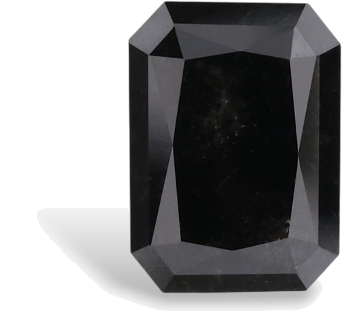 1.01 carat Fancy Black-VVS2 Natūralus Radiant Deimantas (1)
