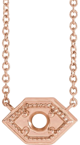 Pakabukas „Geometric“ 14k rose gold Round 4mm (1)