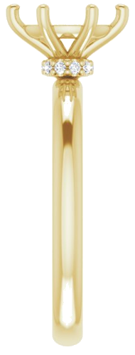 Sužadėtuvių Žiedas „Accented“ 14k yellow gold Oval 8mm x 6mm (5)
