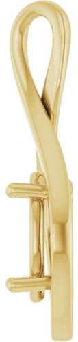 Pakabukas „Infinity-Inspired“ 14k yellow gold Oval 11mm x 9mm (3)