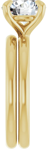 Sužadėtuvių Žiedas „Solitaire“ 585 Geltonojo Aukso Round 8.2mm (9)