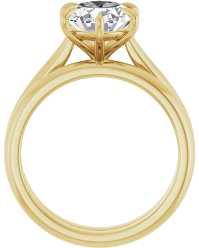 Sužadėtuvių Žiedas „Claw-Prong“ 14k yellow gold Oval 10mm x 8mm (7)
