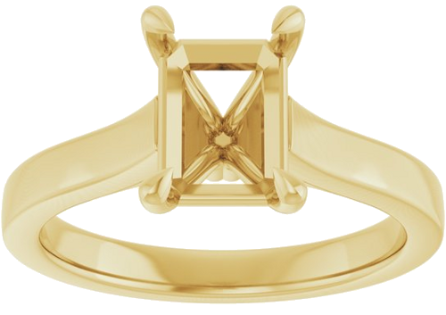 Sužadėtuvių Žiedas „Claw-Prong“ 14k yellow gold Emerald 8mm x 6mm (3)
