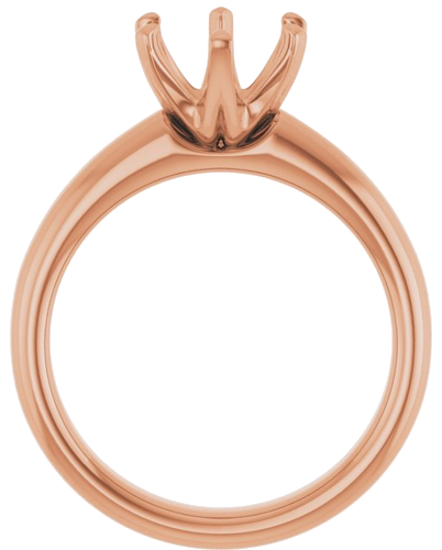 Sužadėtuvių Žiedas „Solitaire“ 750 Rožinis Aukso Round 8.2mm (2)