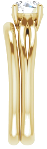 Sužadėtuvių Žiedas „Solitaire“ 14k yellow gold Round 5.8mm (9)