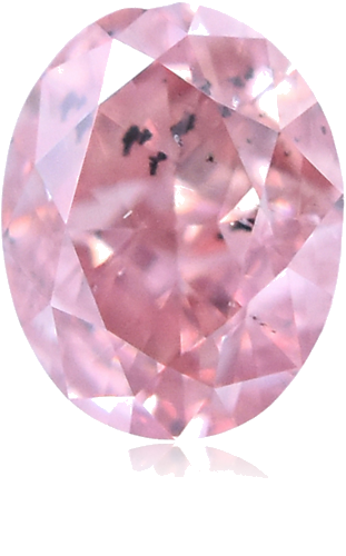 0.22 carat Fancy Intense  Pink-SI2 Natūralus Oval Deimantas (1)
